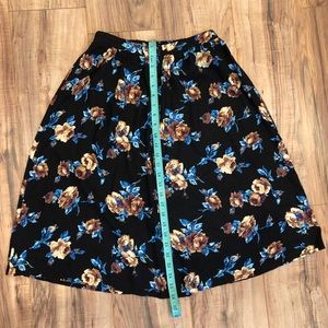 LUSH Floral Midi Skirt